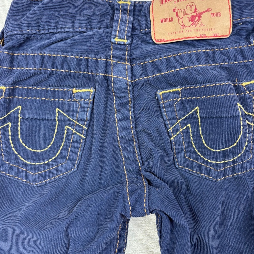 True Religion Toddler Pants Navy Blue Corduroy Jeans Made In Mexico Boys Sz 2T